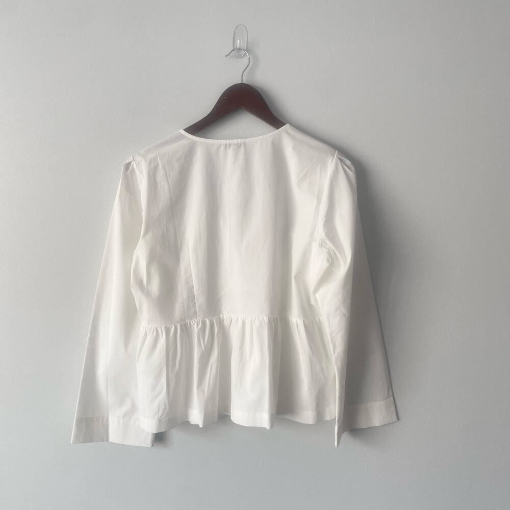 NWT Rails‎ Noella Top White Poplin Cotton Blend Size Medium - Picture 7 of 9